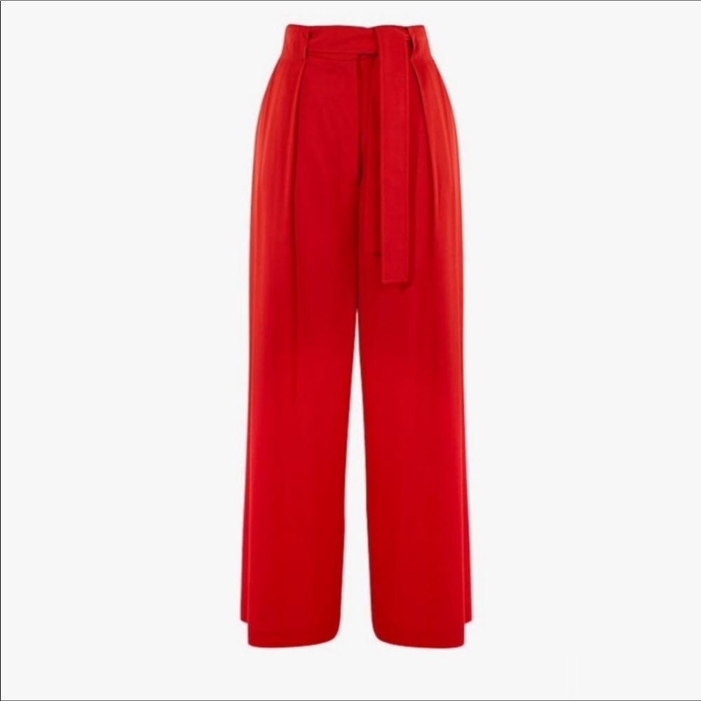 Karen Millen Pleated Red trousers